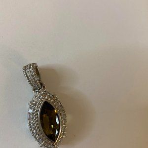 Judith Ripka Sterling Silver Marquise Pendant